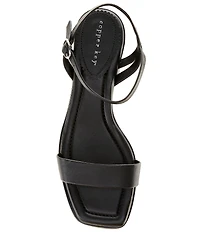 Copper Key Aurora Leather Block Heel Sandals