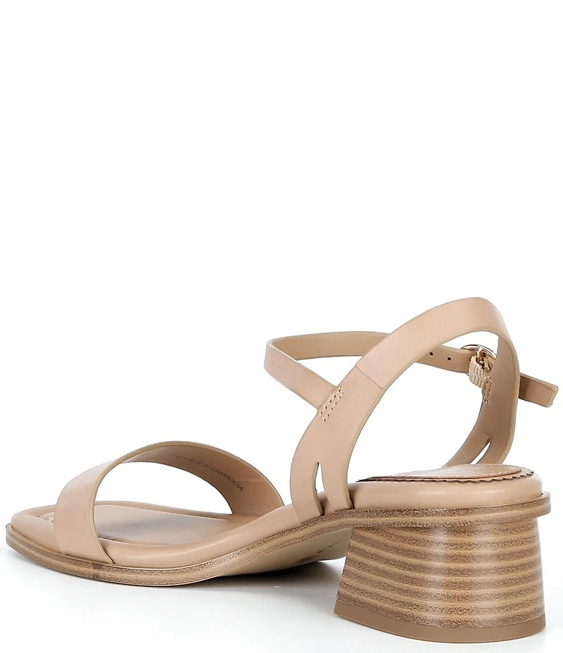 Copper Key Aurora Leather Block Heel Sandals