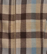Copper Key Belted Plaid Drop Waist Mini Dress