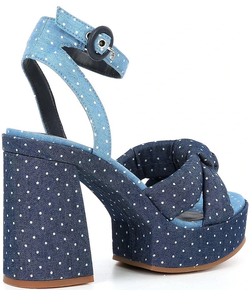 Copper Key Beverly Polka Dot Knotted Platform Sandals