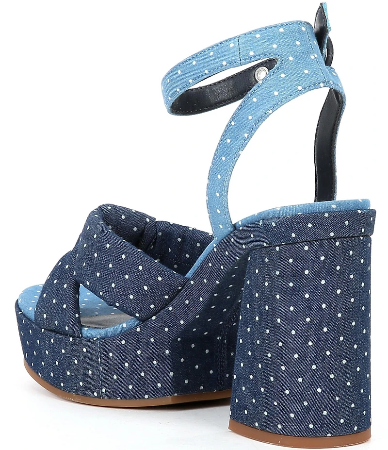 Copper Key Beverly Polka Dot Knotted Platform Sandals