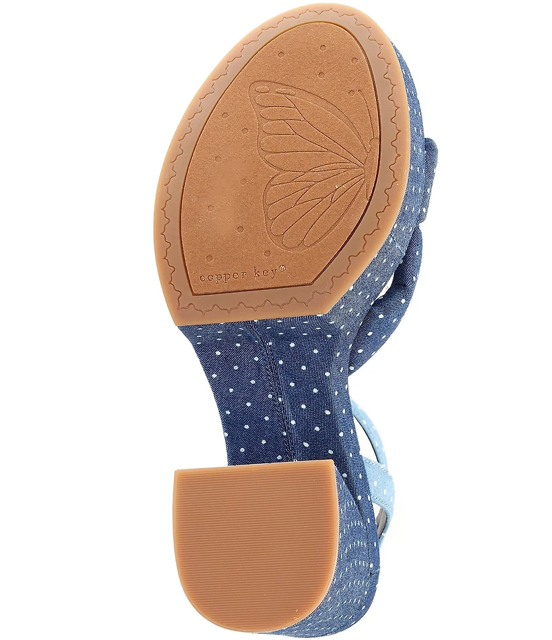 Copper Key Beverly Polka Dot Knotted Platform Sandals