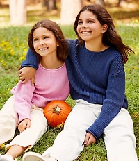 Copper Key Big Girls Jersey Roll Neck Sweater