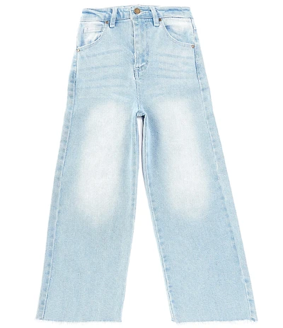 Copper Key Big Girls Wide Leg Denim Light Wash Jeans