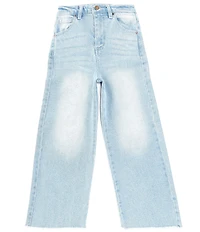 Copper Key Big Girls Wide Leg Denim Light Wash Jeans