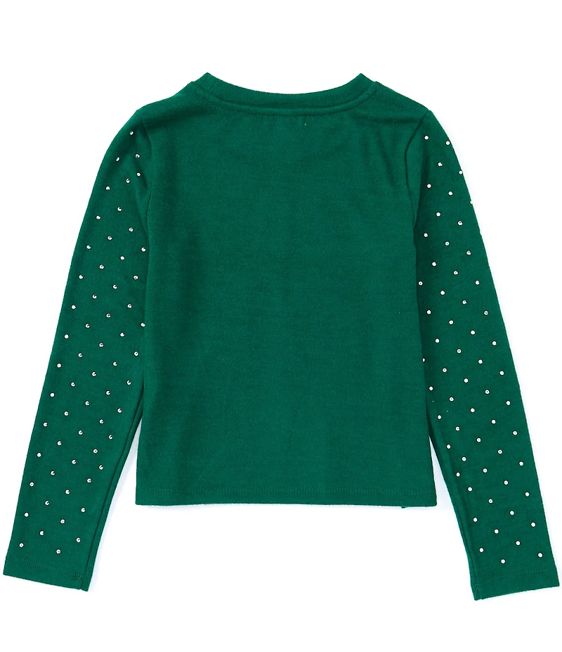 Copper Key Big Girls 7-16 Bling Long Sleeve Top