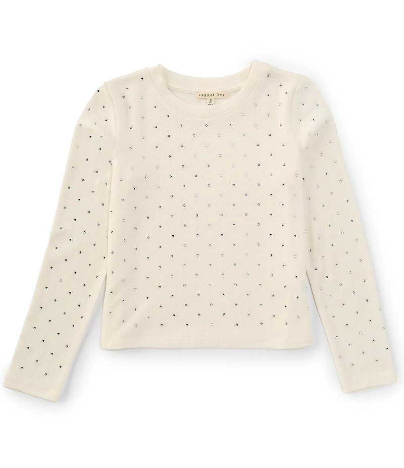 Copper Key Big Girls 7-16 Bling Long Sleeve Top