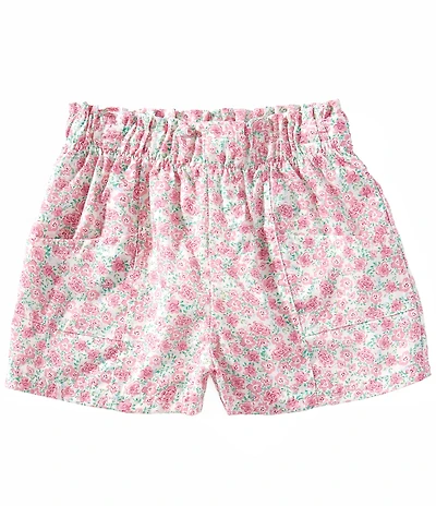 Copper Key Big Girls Ditsy Floral Printed Paper Bag Shorts
