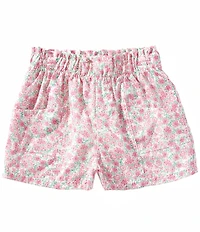 Copper Key Big Girls Ditsy Floral Printed Paper Bag Shorts