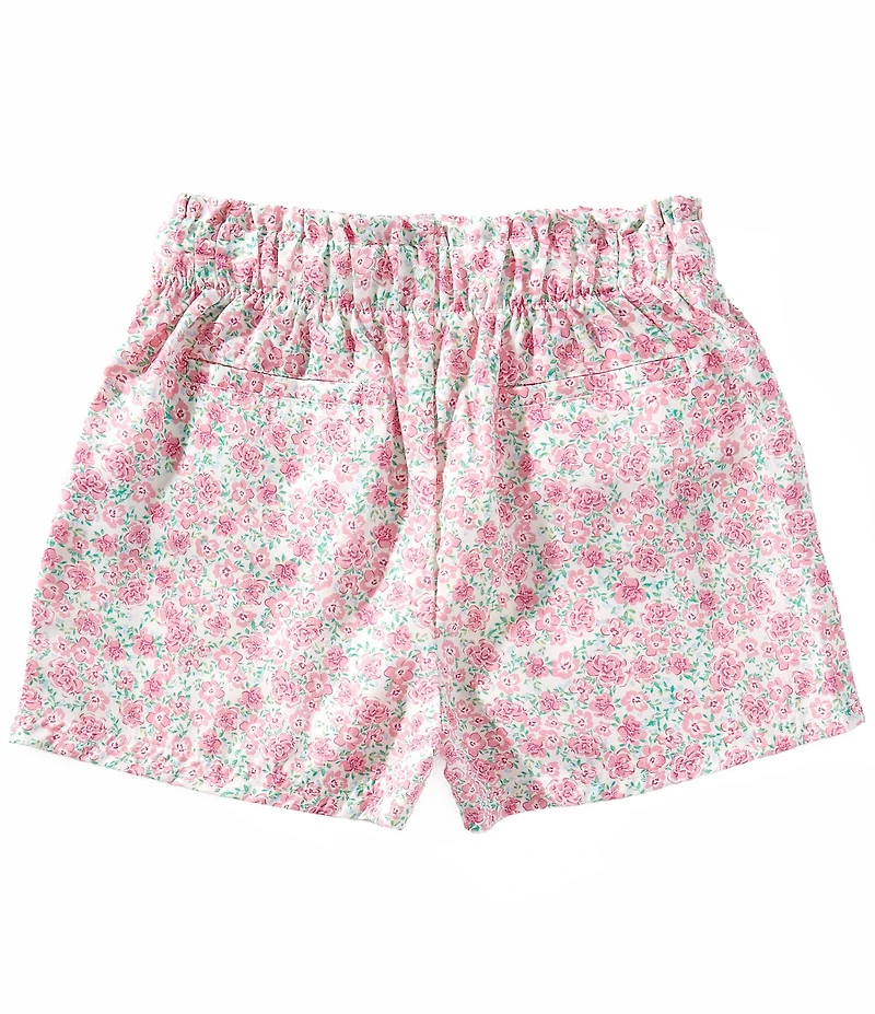 Copper Key Big Girls Ditsy Floral Printed Paper Bag Shorts