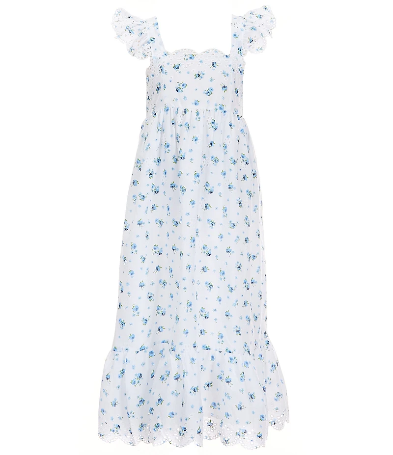 Copper Key Big Girls Eyelet Floral Midi Dress
