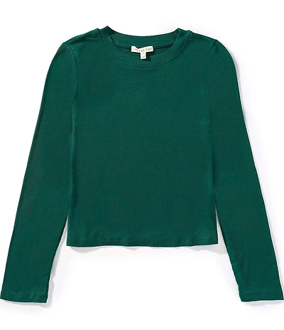 Copper Key Big Girls Long Sleeve Ribbed T-Shirt