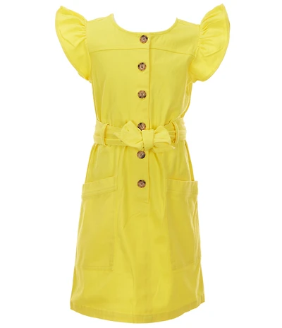 Copper Key Big Girls Ruffle Sleeve Dress