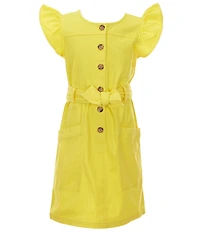 Copper Key Big Girls Ruffle Sleeve Dress