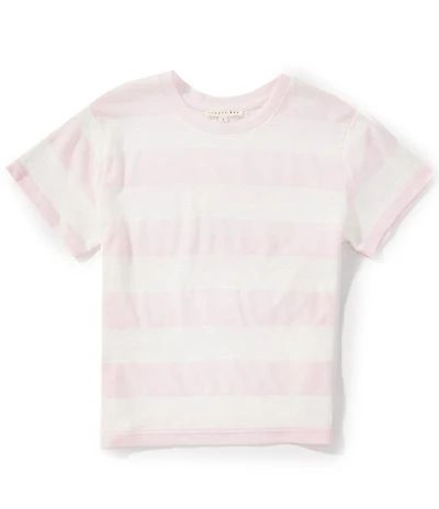 Copper Key Big Girls Short Sleeve Big Stripe Relaxed Boxy T-Shirt