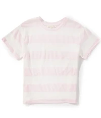 Copper Key Big Girls Short Sleeve Big Stripe Relaxed Boxy T-Shirt