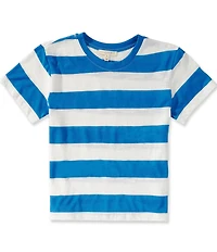 Copper Key Big Girls Short Sleeve Big Stripe Relaxed Boxy T-Shirt