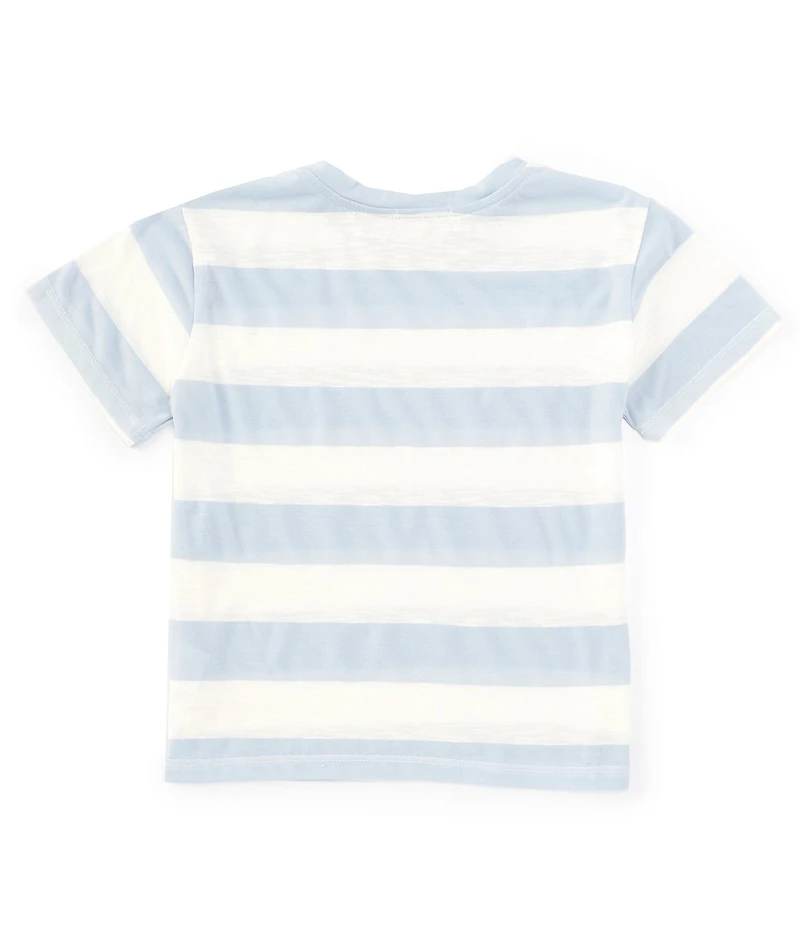 Copper Key Big Girls Short Sleeve Big Stripe Relaxed Boxy T-Shirt