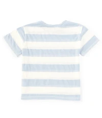 Copper Key Big Girls Short Sleeve Big Stripe Relaxed Boxy T-Shirt