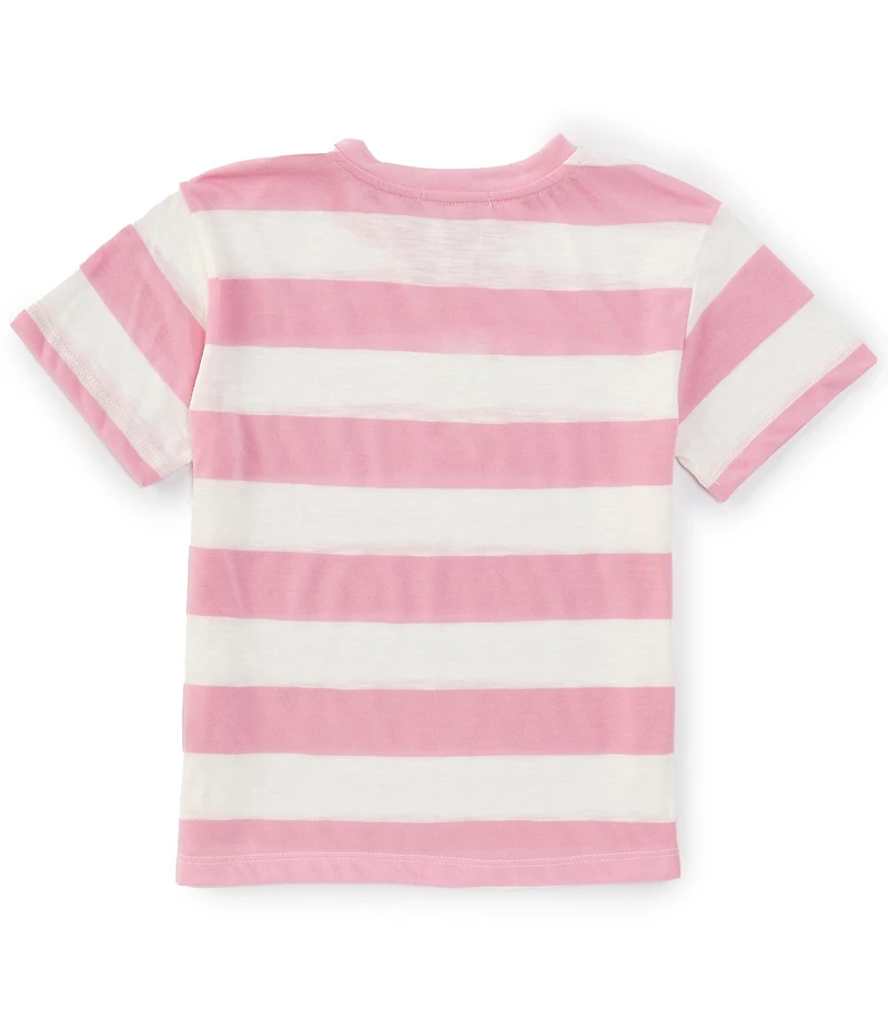 Copper Key Big Girls Short Sleeve Big Stripe Relaxed Boxy T-Shirt