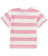 Copper Key Big Girls Short Sleeve Big Stripe Relaxed Boxy T-Shirt