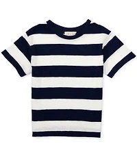 Copper Key Big Girls Short Sleeve Big Stripe Relaxed Boxy T-Shirt