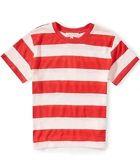 Copper Key Big Girls Short Sleeve Big Stripe Relaxed Boxy T-Shirt
