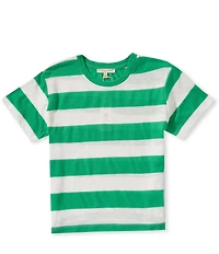 Copper Key Big Girls Short Sleeve Big Stripe Relaxed Boxy T-Shirt