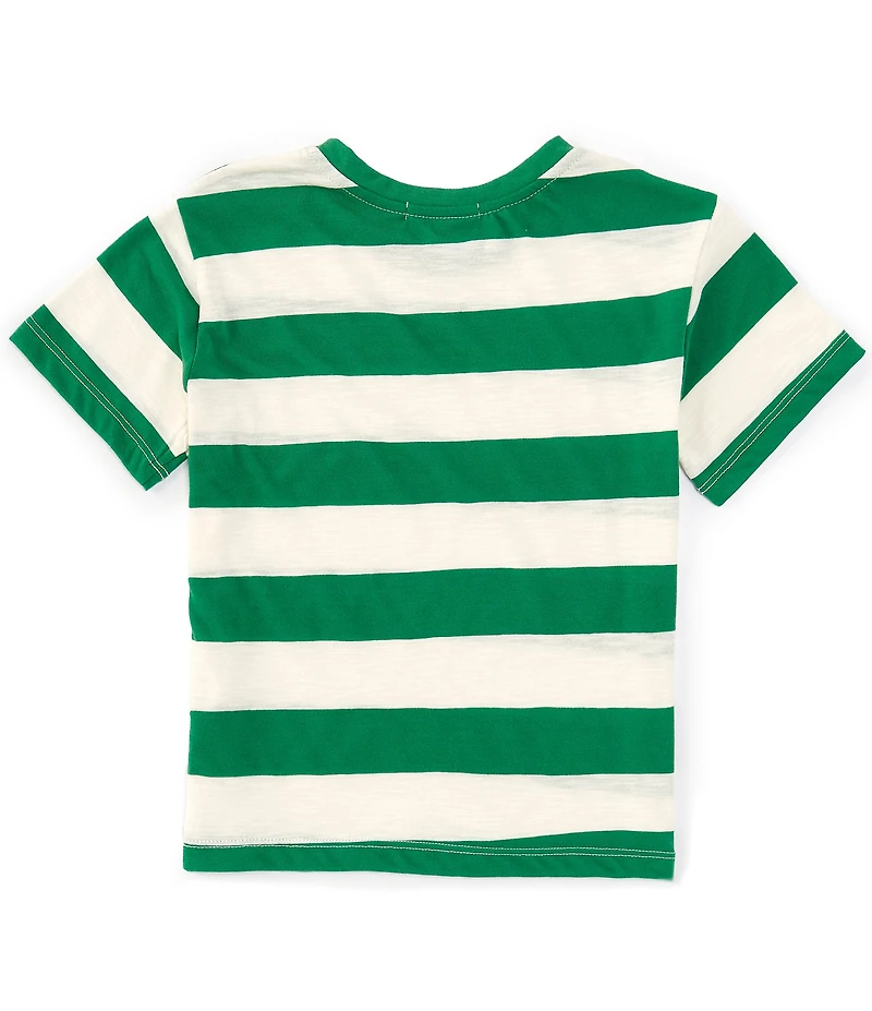 Copper Key Big Girls Short Sleeve Big Stripe Relaxed Boxy T-Shirt