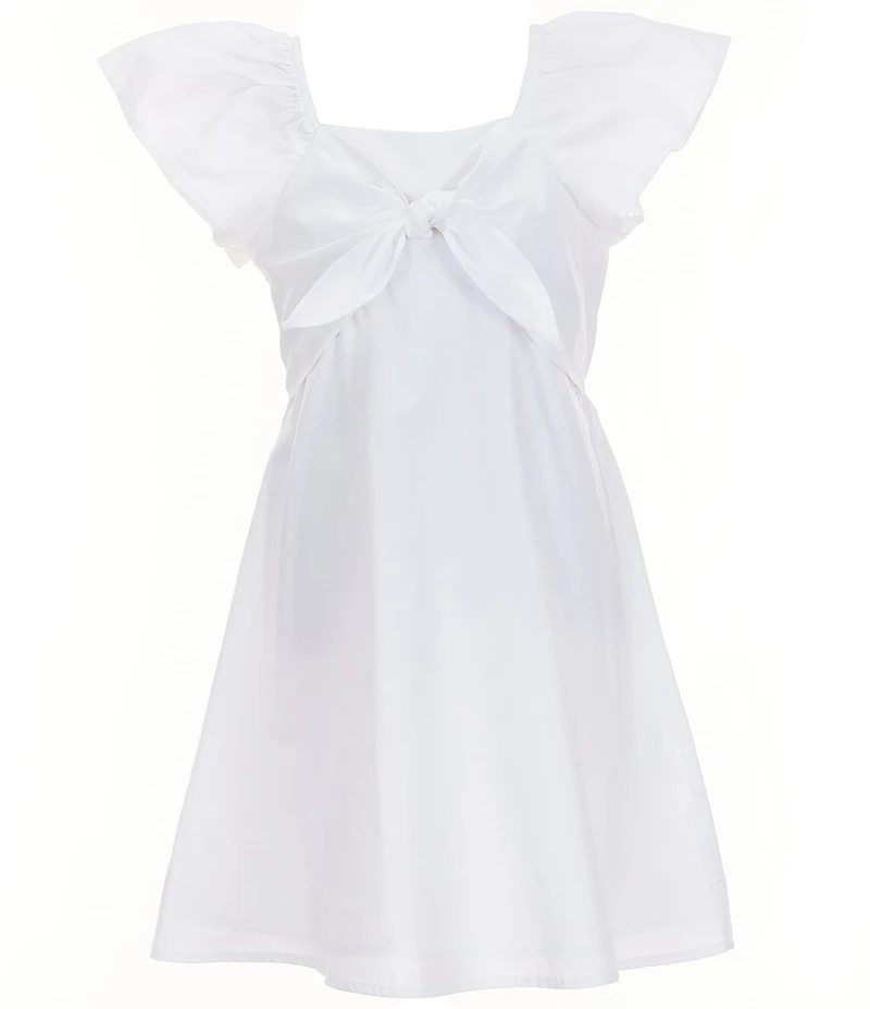 Copper Key Big Girls Short Sleeve Ruffle Bow Dress