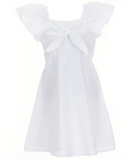 Copper Key Big Girls Short Sleeve Ruffle Bow Dress
