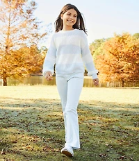 Copper Key Big Girls Stripe Shaker Long Sleeve Relaxed Sweater