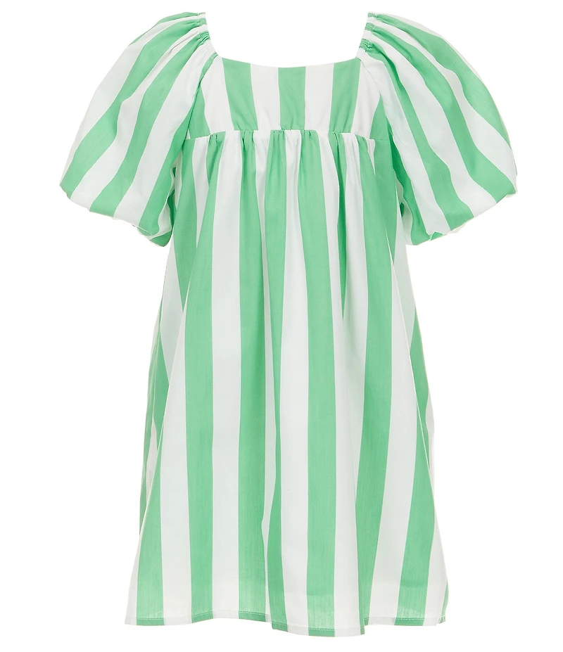 Copper Key Big Girls Striped Puff Sleeve Dress