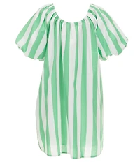 Copper Key Big Girls Striped Puff Sleeve Dress