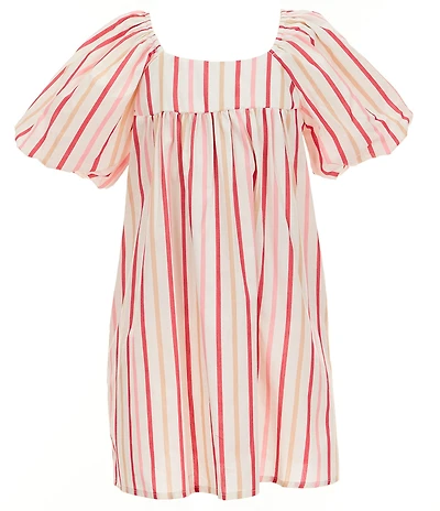 Copper Key Big Girls Striped Puff Sleeve Dress