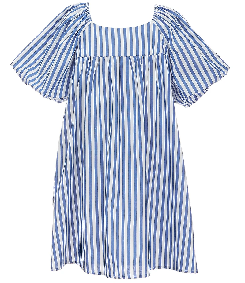 Copper Key Big Girls Striped Puff Sleeve Dress