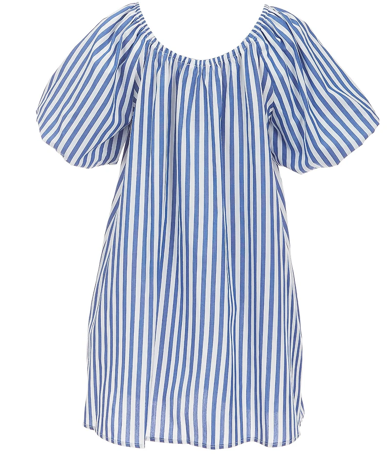 Copper Key Big Girls Striped Puff Sleeve Dress