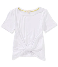 Copper Key Big Girls Tie Front Short Sleeve T-Shirt
