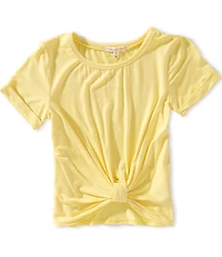 Copper Key Big Girls Tie Front Short Sleeve T-Shirt