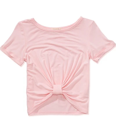 Copper Key Big Girls Tie Front Short Sleeve T-Shirt