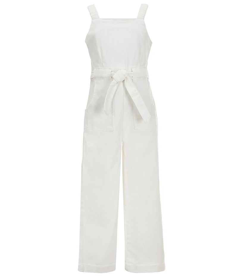 Copper Key Big Girls Tie Waist Denim Jumpsuit