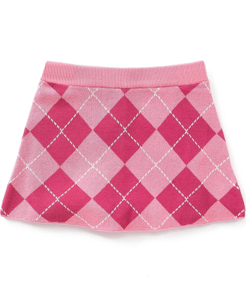 Copper Key Big Girls Argyle Sweater Knit Skirt