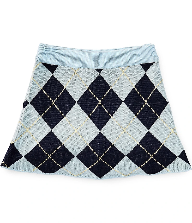 Copper Key Big Girls Argyle Sweater Knit Skirt