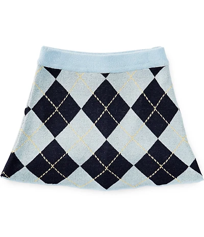Copper Key Big Girls Argyle Sweater Knit Skirt