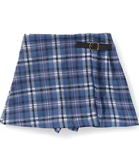 Copper Key Big Girls Buckle Plaid Skort