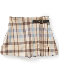 Copper Key Big Girls Buckle Plaid Skort