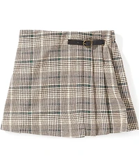 Copper Key Big Girls Buckle Plaid Skort