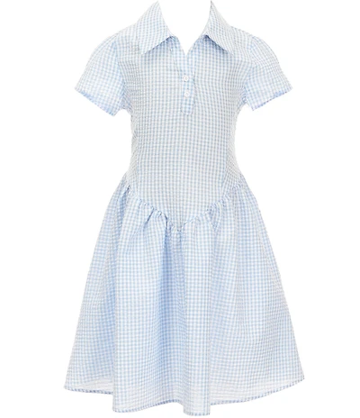 Copper Key Big Girls Collared Gingham Dress
