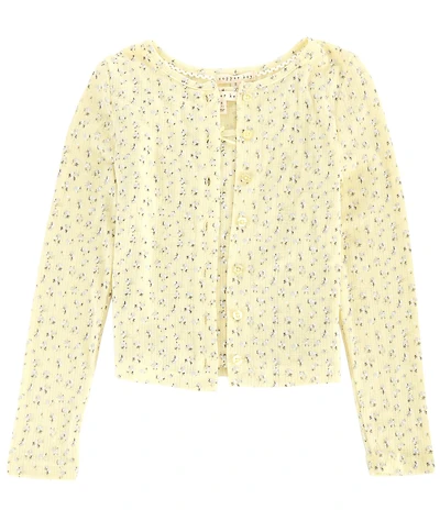 Copper Key Big Girls Ditsy Floral Print Pointelle Tank Top & Cardigan 2-Piece Set