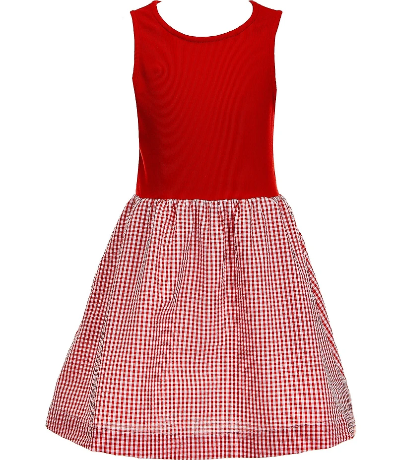 Copper Key Big Girls Knit Gingham Dress